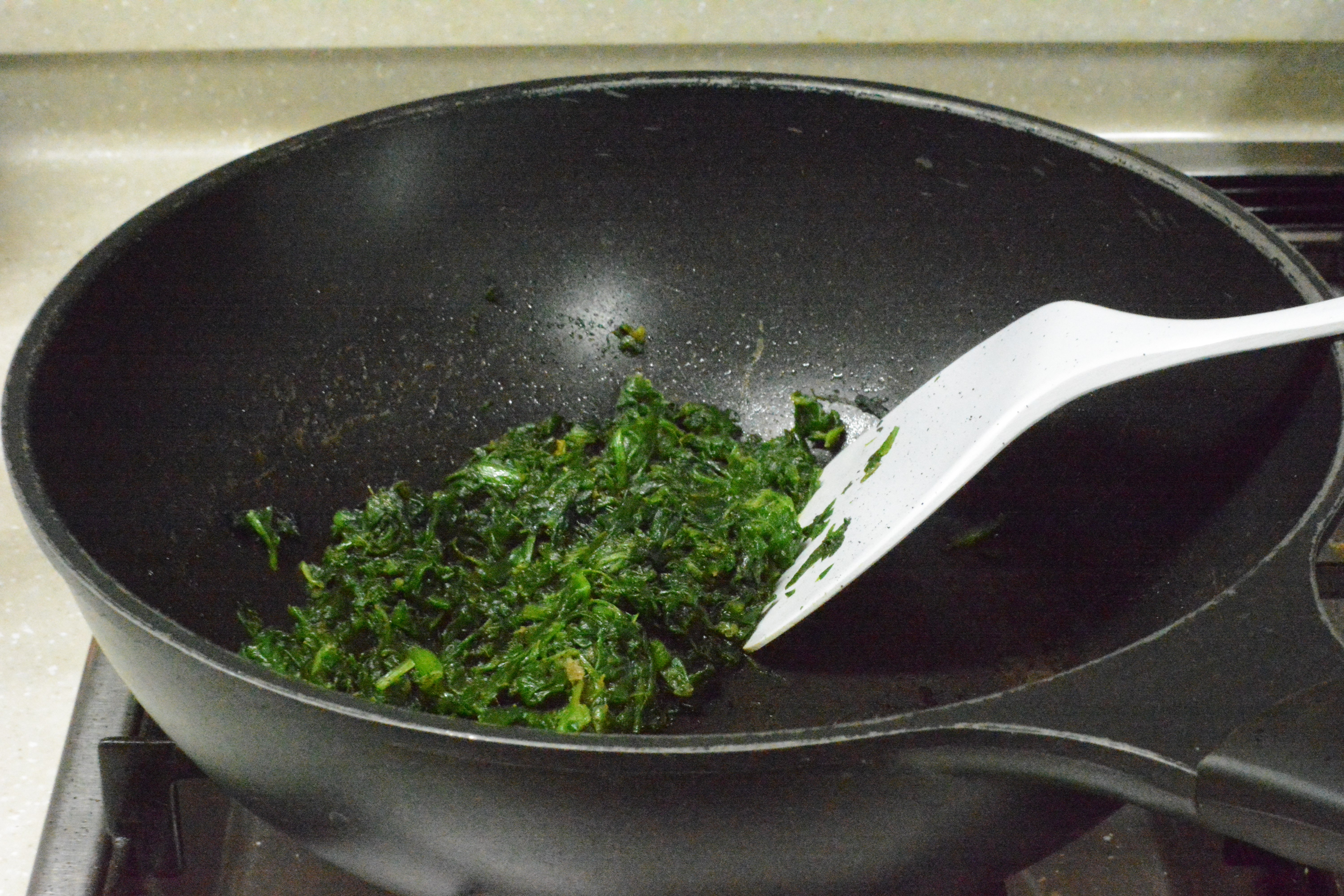 Cooking the Spinach