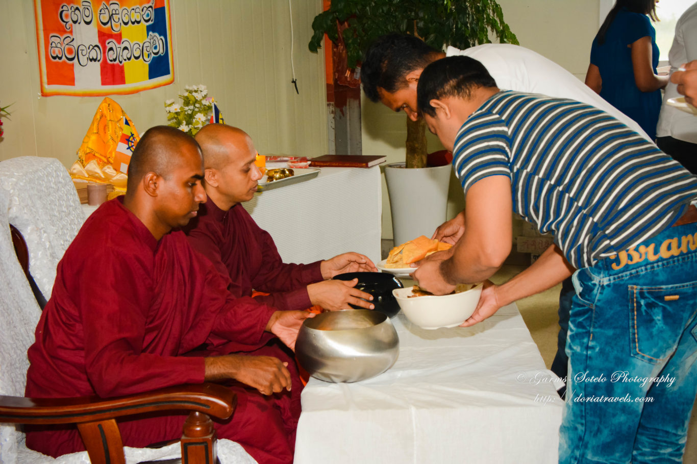 Monks Getting Served Lunch